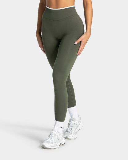 TEVEO Leggings Sculpt Scrunch Contrastline "Cachi"