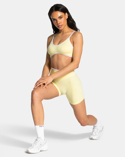 TEVEO Shorts Sculpt Scrunch Contrastline "Butter Yellow"