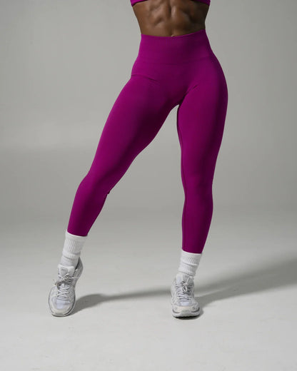 Pump Mid Rise Legging - Dark Fuchsia | Workout Leggings | Alphalete