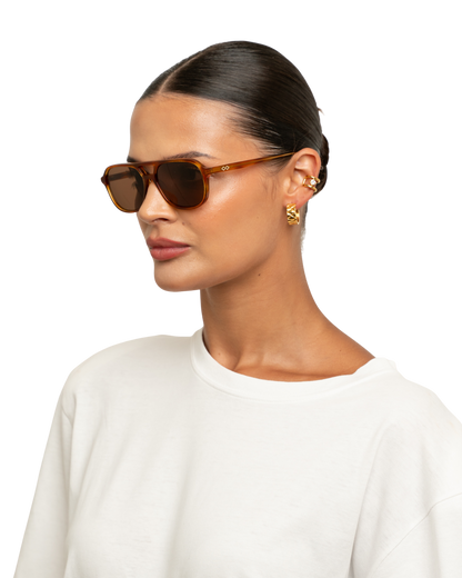 Elle - Honey Tortoise Sunglasses