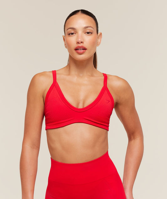 Gymshark Energise Seamless Sports Bra - Athletic Red