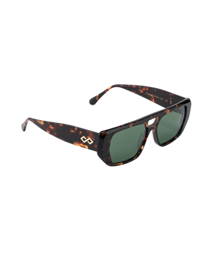 Frankie - Green on Tortoise Sunglasses
