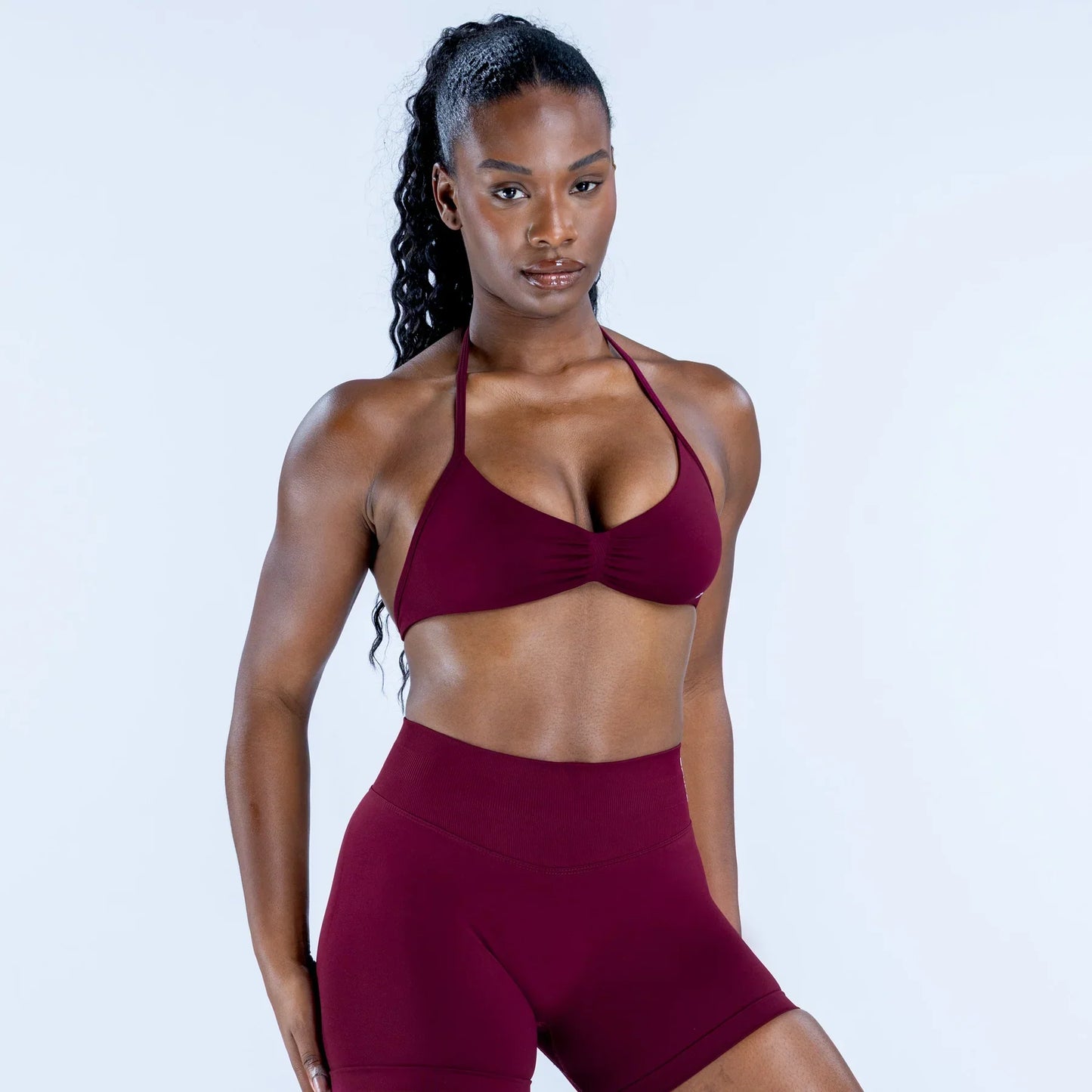 DFYNE Impact Strappy Bra Winter Berry