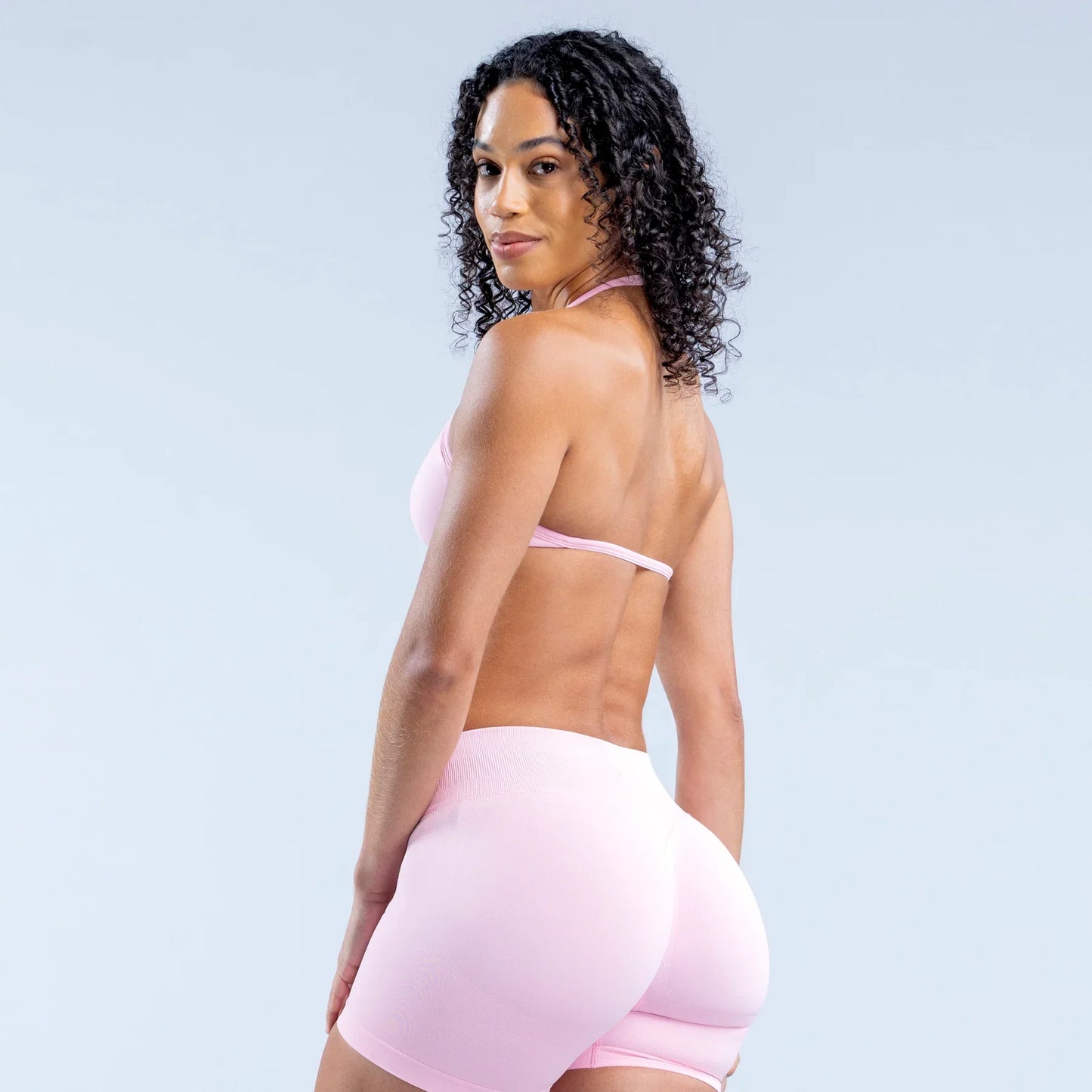 DFYNE Impact Strappy Bra Light Rose Pink