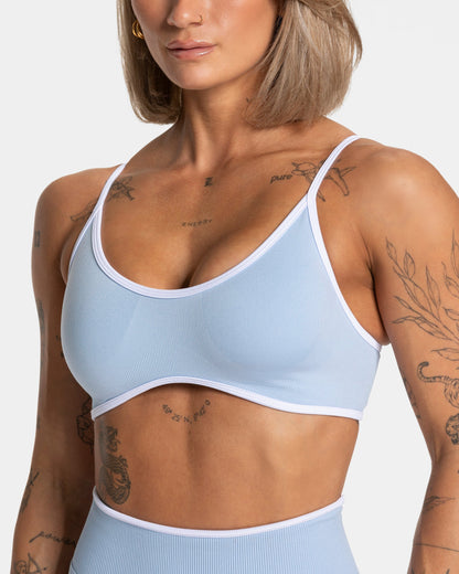 TEVEO Reggiseno Contrastline "Blu baby"