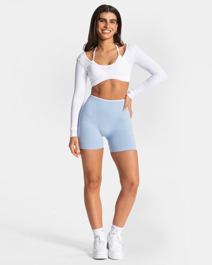 TEVEO Shorts Sculpt Scrunch Contrastline "Blu baby"