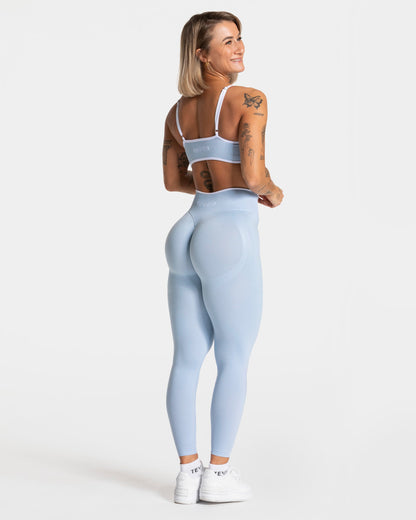 TEVEO Leggings Sculpt Scrunch Contrastline "Blu baby"