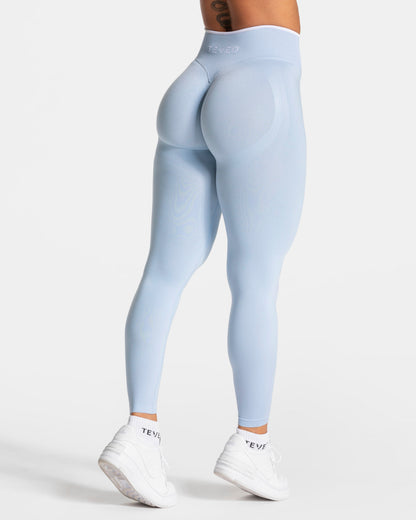 TEVEO Leggings Sculpt Scrunch Contrastline "Blu baby"