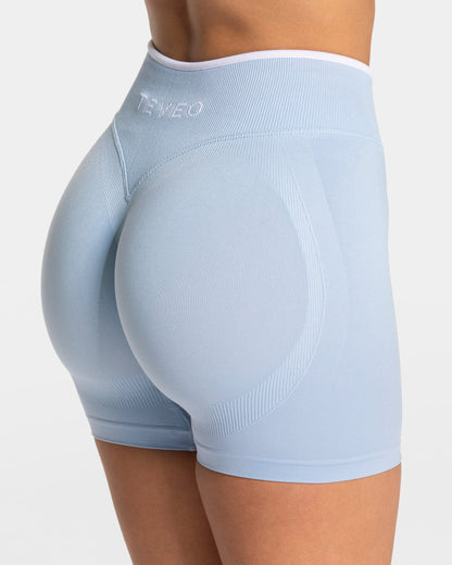 TEVEO Shorts Sculpt Scrunch Contrastline "Blu baby"