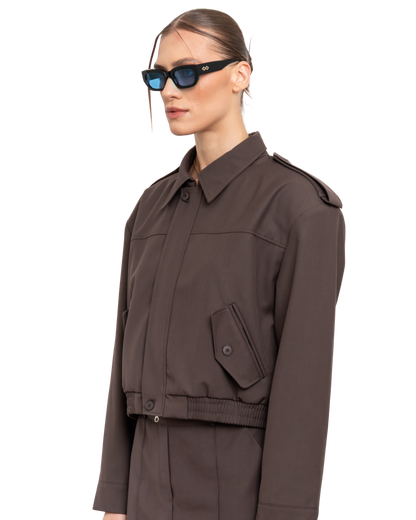 Ivy - Blue on Black Sunglasses