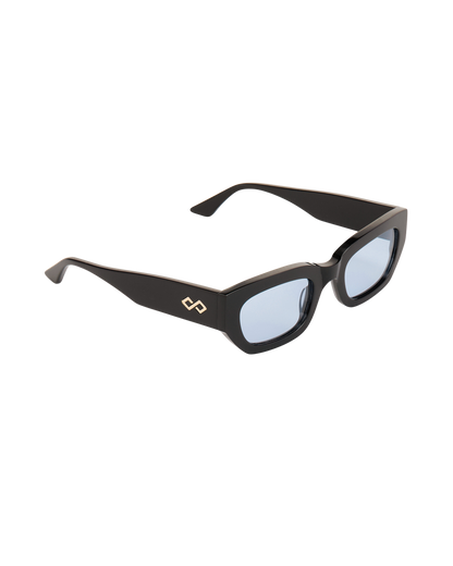 Ivy - Blue on Black Sunglasses
