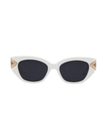 Lily - Cream in Black Sunglasses