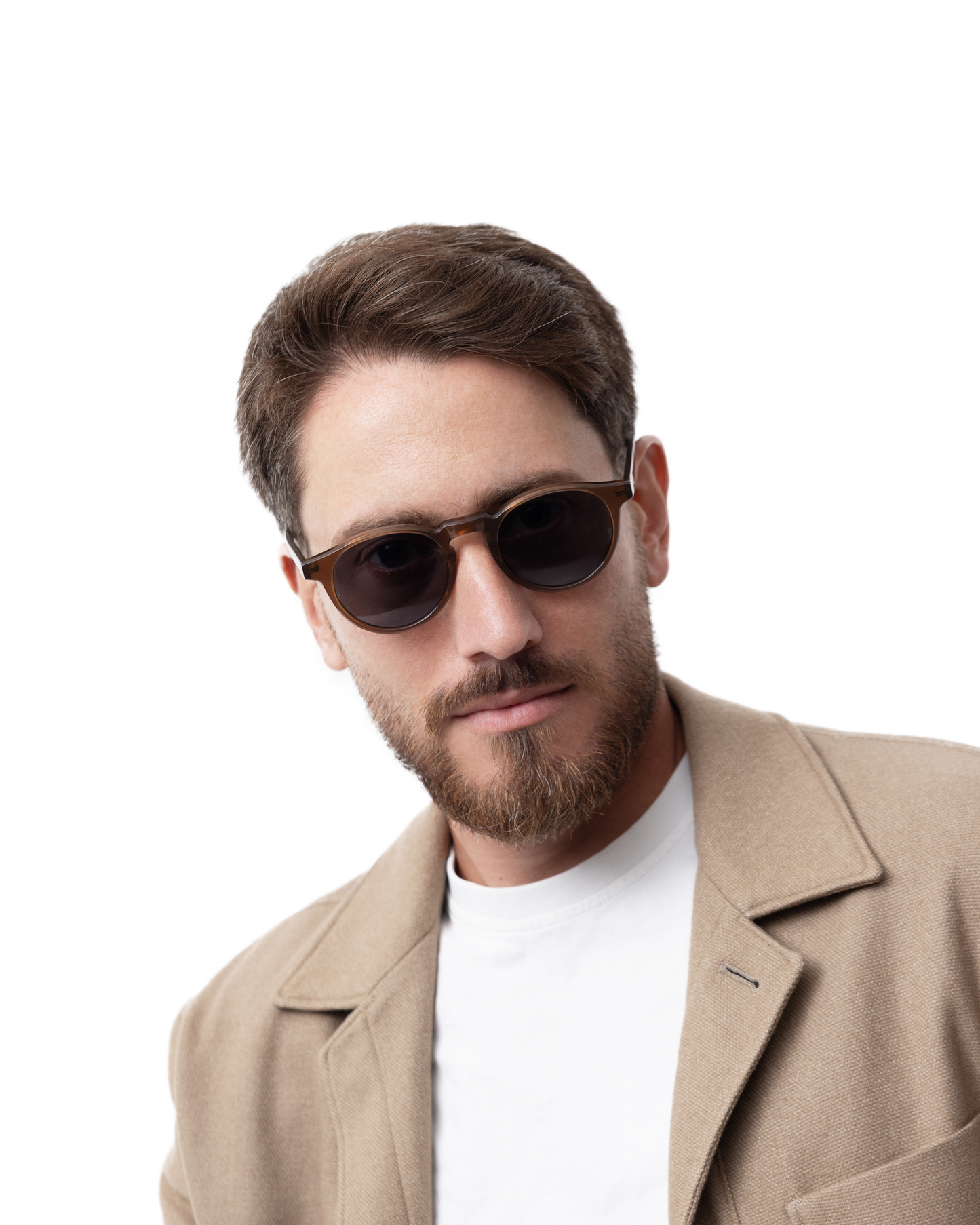 Matt - Clear Brown Sunglasses