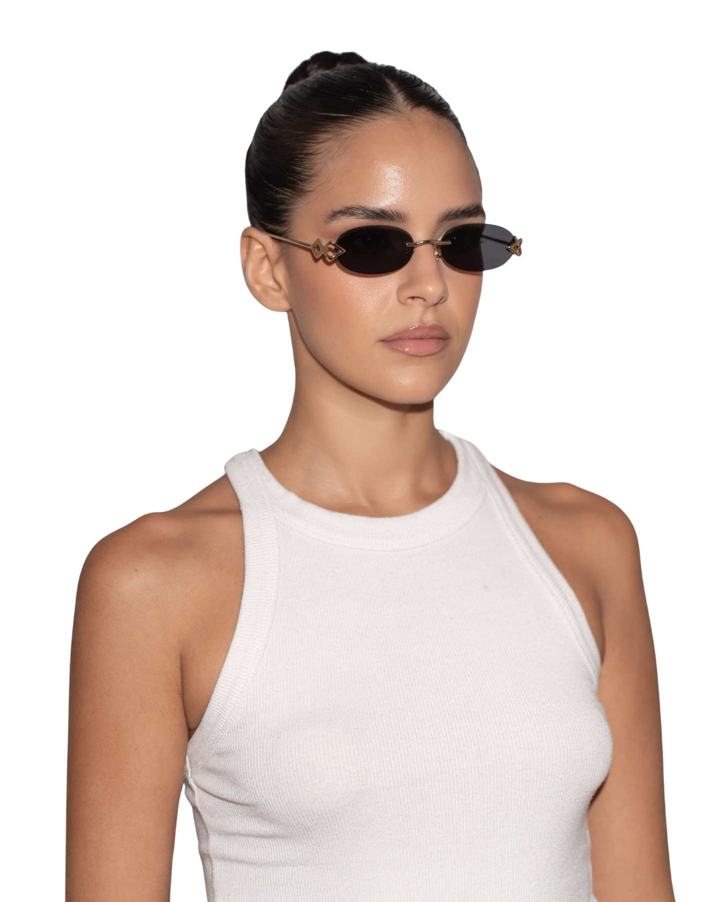 Cleo - Black on Gold Sunglasses