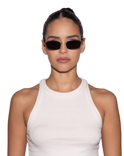 Ellis - Black on Silver Sunglasses