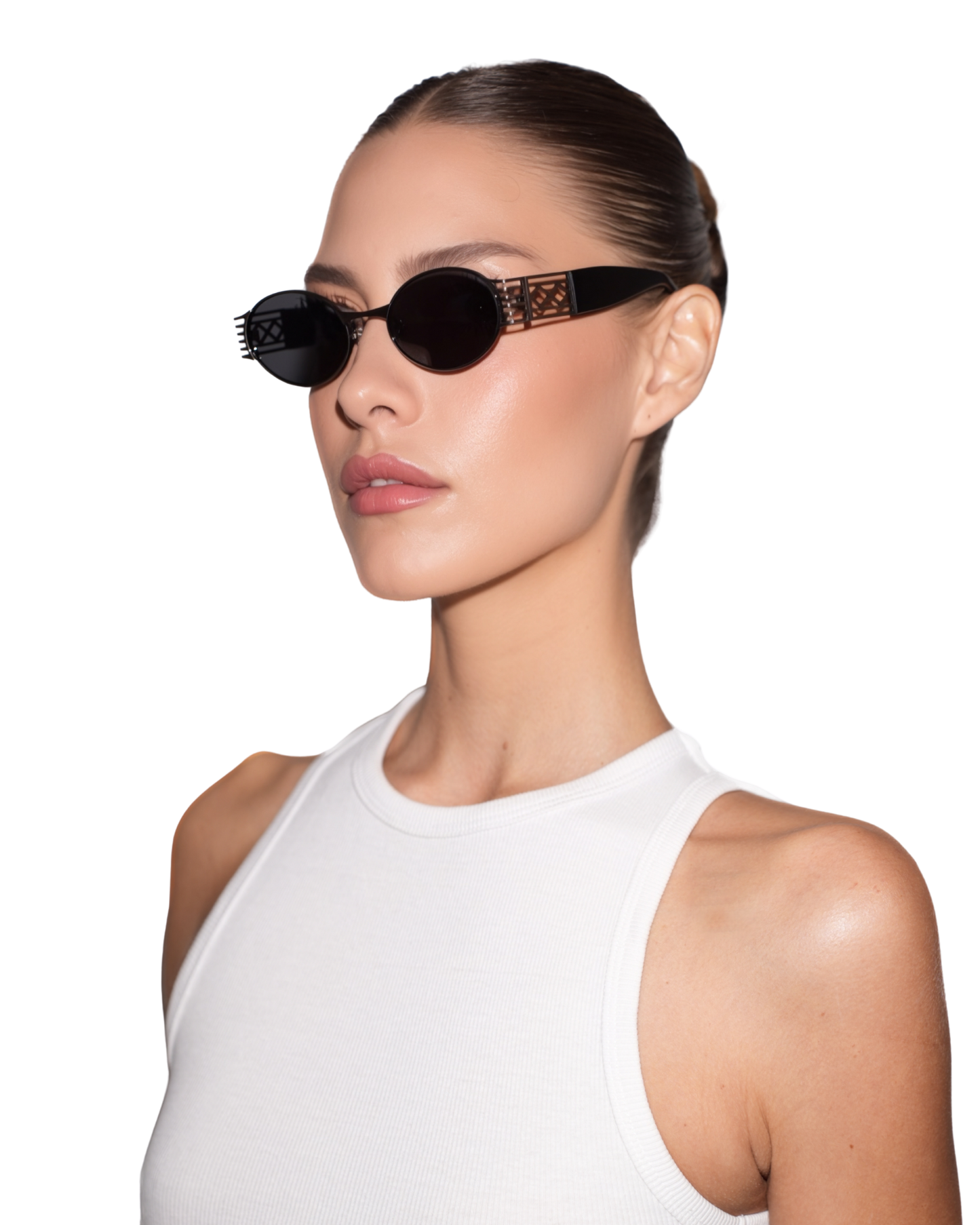 Pam - Black on Silver Sunglasses
