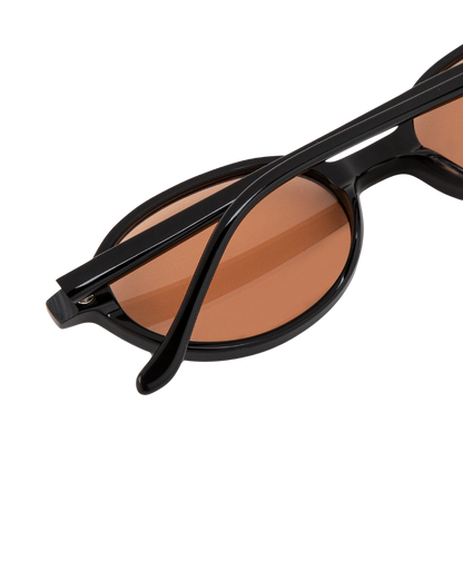 Noor - Orange on Black Sunglasses