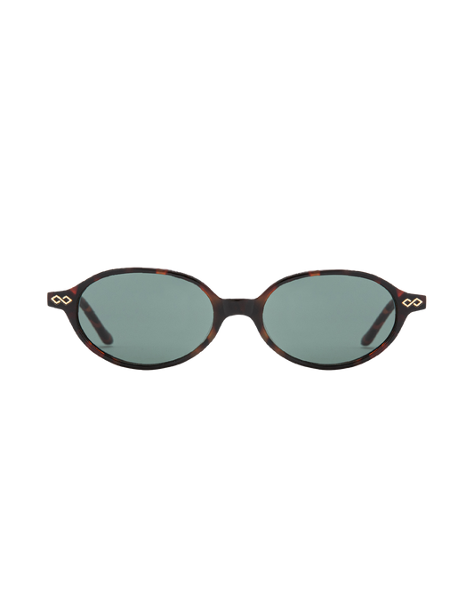 Noor - Green on Tortoise Sunglasses