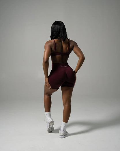 Pump Mid Rise Short - Merlot | Workout Clothes For Women | Alphalete