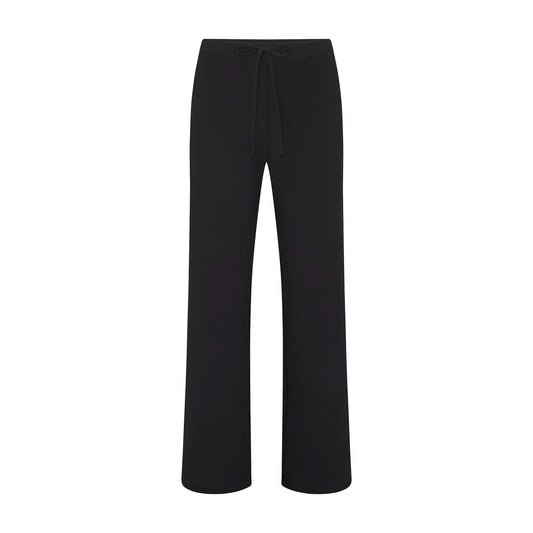 Skims Cotton Jersey Straight Leg Pant Soot