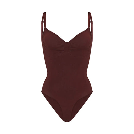 Skims Seamless Sculpt Brief Bodysuit Oxblood