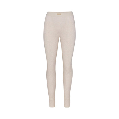 Skims Cotton Rib Legging Heather Oatmeal