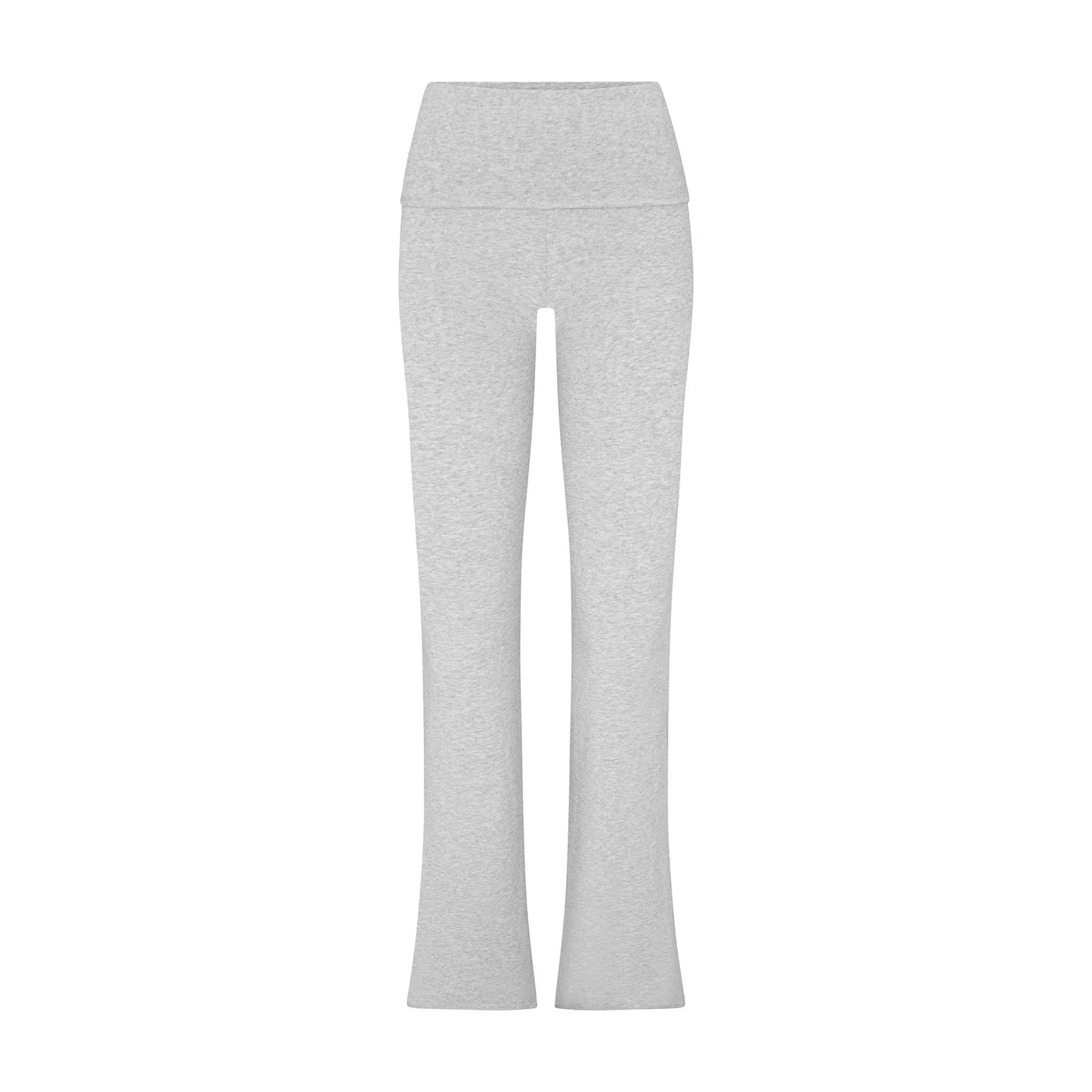 Skims Cotton Jersey Foldover Pant Light Heather Grey