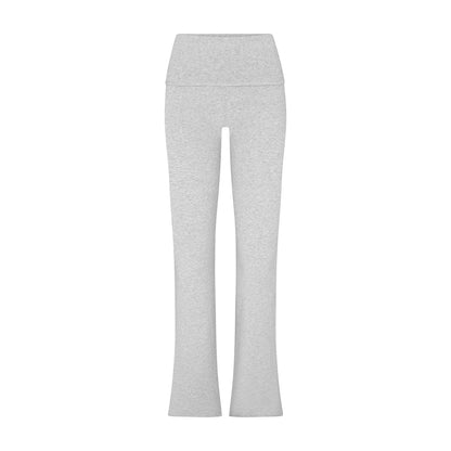 Skims Cotton Jersey Foldover Pant Light Heather Grey