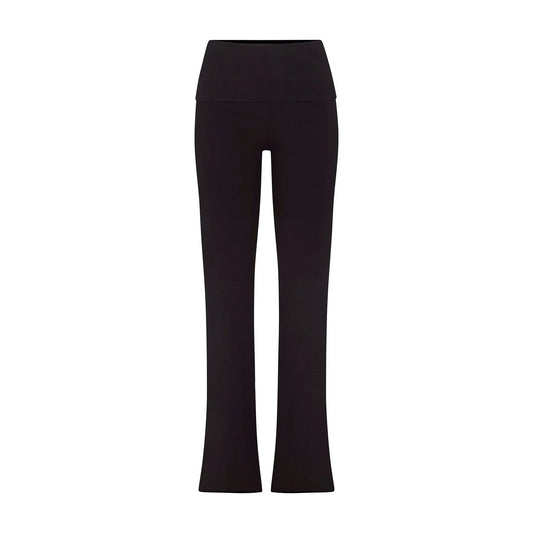 Skims Cotton Jersey Foldover Pant Soot