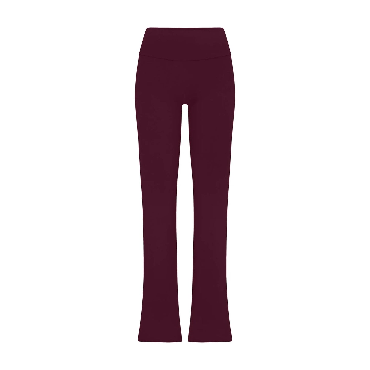 Skims Cotton Jersey Foldover Pant Deep Berry