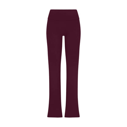 Skims Cotton Jersey Foldover Pant Deep Berry