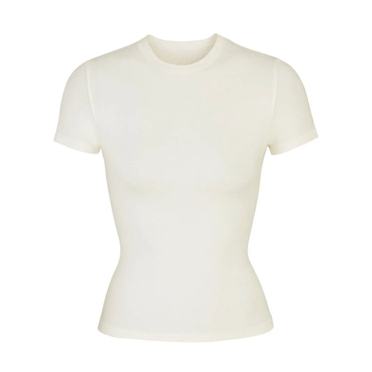 Skims Cotton Jersey T-shirt Bone