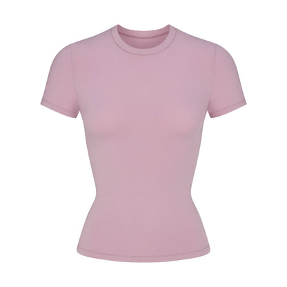 Skims Cotton Jersey T-shirt Dusk
