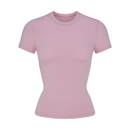 Skims Cotton Jersey T-shirt Dusk