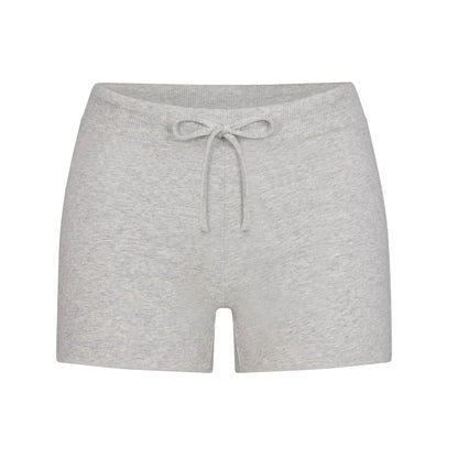 Skims Cotton Jersey Short Light Heather Grey