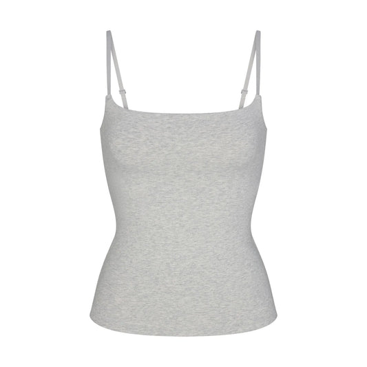 Skims Cotton Jersey Cami Light Heather Grey