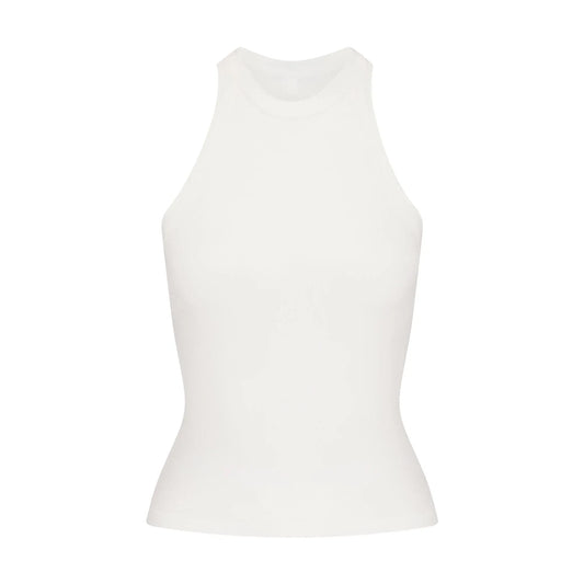 Skims Soft Lounge High Neck Tank Marble