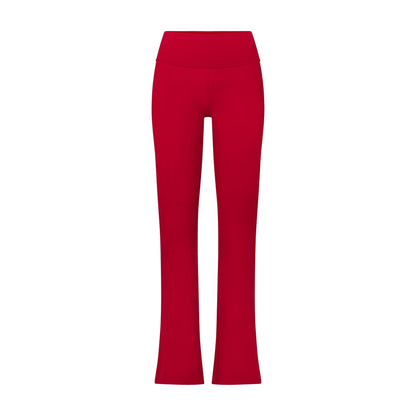 Skims Cotton Jersey Foldover Pant Cranberry