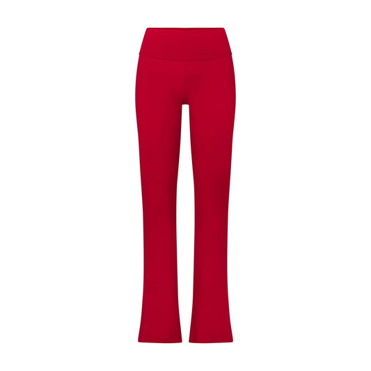 Skims Cotton Jersey Foldover Pant Cranberry
