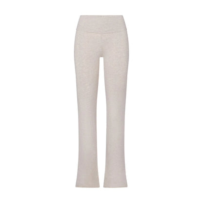 Skims Cotton Jersey Foldover Pant Heather Oatmeal