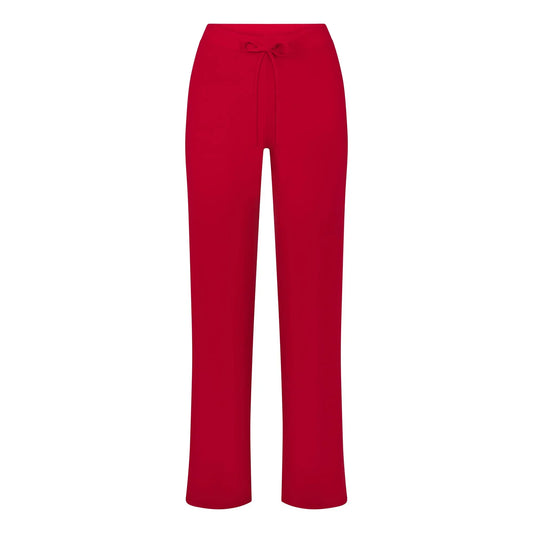 Skims Cotton Jersey Straight Leg Pant Cranberry