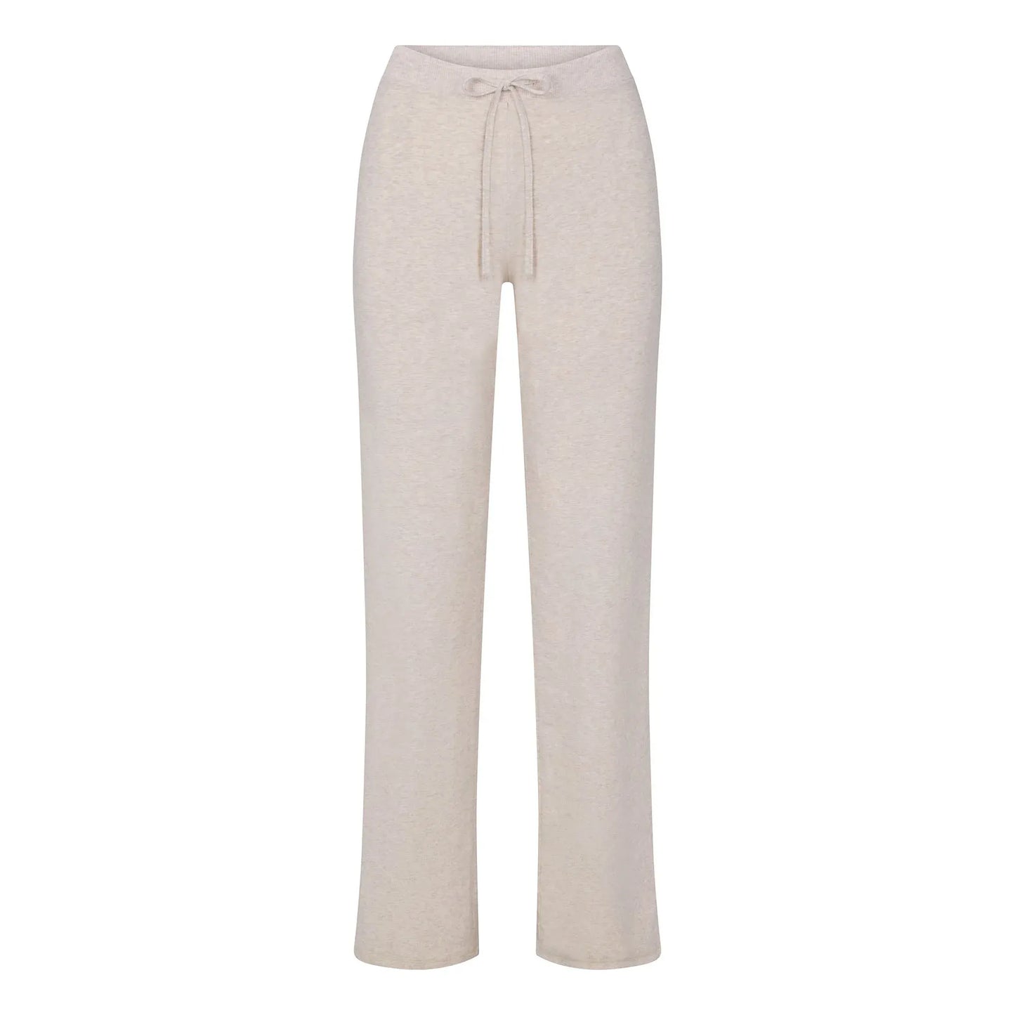 Skims Cotton Jersey Straight Leg Pant Heather Oatmeal