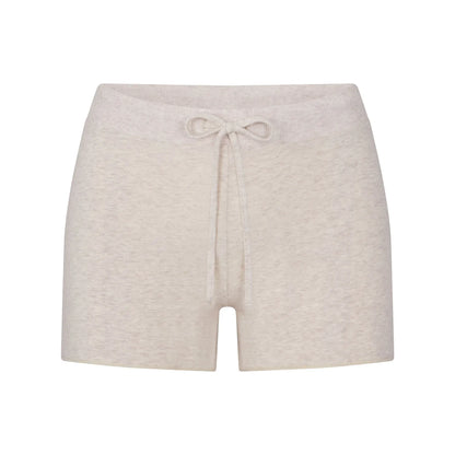 Skims Cotton Jersey Short Heather Oatmeal