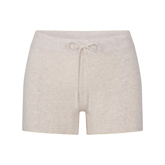Skims Cotton Jersey Short Heather Oatmeal