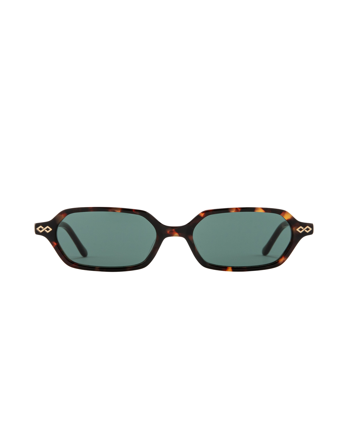 Sara - Green on Tortoise Sunglasses