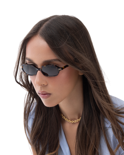 Sara - Green on Tortoise Sunglasses