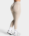 TEVEO Leggings Sculpt Scrunch Contrastline "Crema"