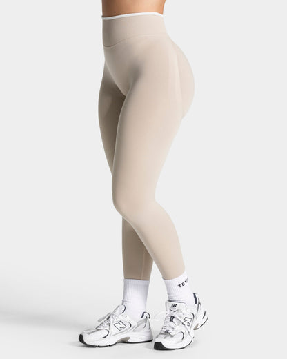 TEVEO Leggings Sculpt Scrunch Contrastline "Crema"