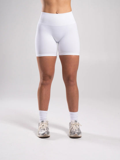 Pump Mid Rise Short - White | Workout Clothes For Women | Alphalete