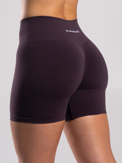 Pump Mid Rise Short - Black Garnet Alphalete
